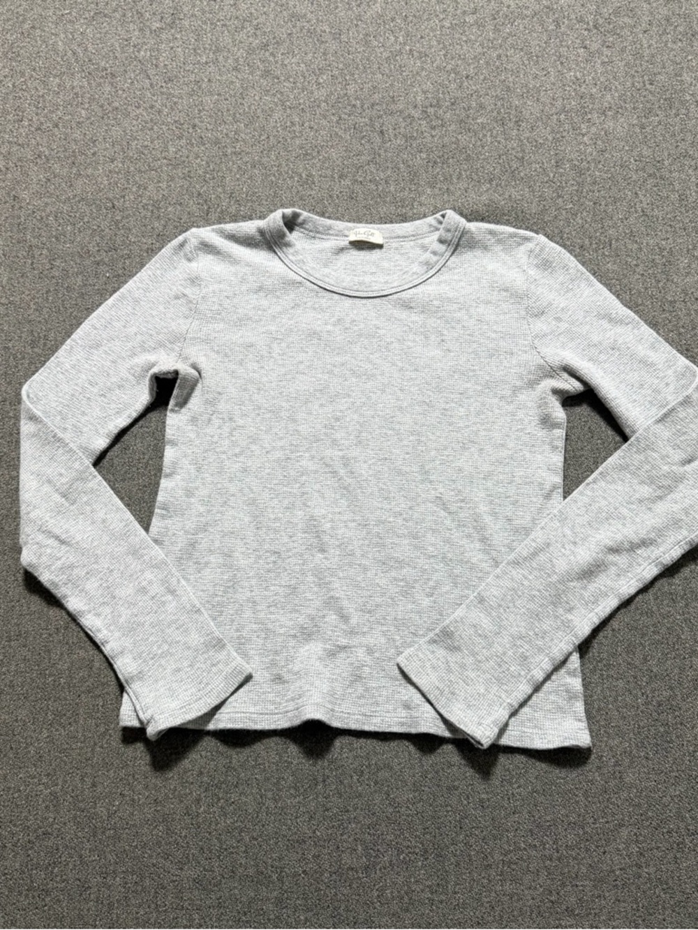 John Galt/Brandy Melville Light Gray Long Sleeve Thermal Shirt